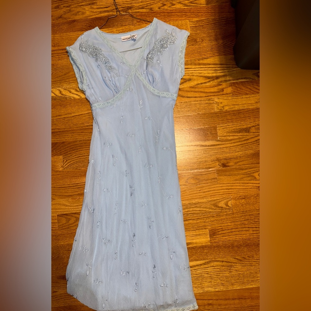 Vintage blue floral dress